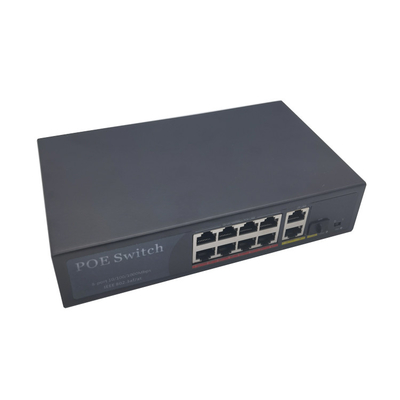 HK-8G  8 ports 1000m PoE switch with 2 1000m 1SFP uplink